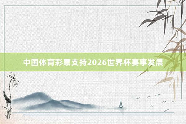 中国体育彩票支持2026世界杯赛事发展